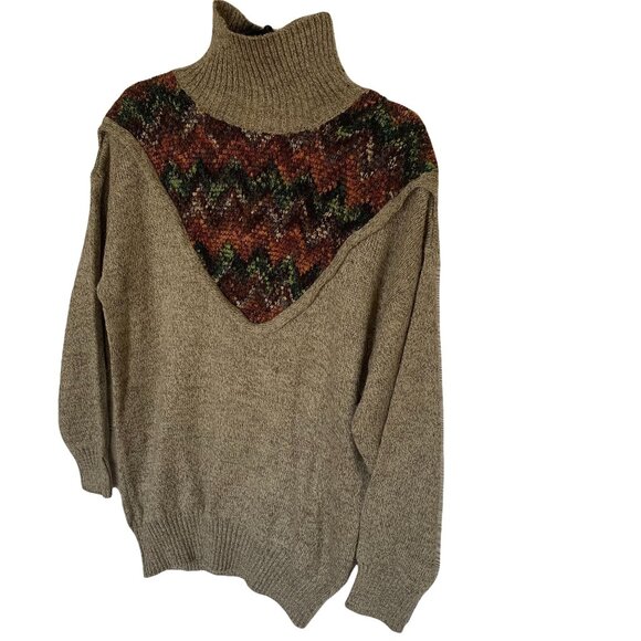 Vintage Retro Grunge Maurada Wool Turtleneck Sweater M - Picture 3 of 7